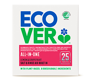 Экологические таблетки для посудомоечной машины 3-в-1 Ecover Эковер, 500 гр, 25 шт